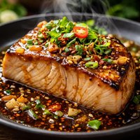Swordfish with Savory Ginger Soy Sauce