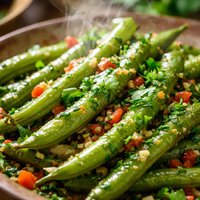 Syrian Green Beans with Cilantro