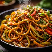 Szechuan Noodles Raw Vegan