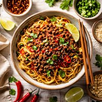Szechuan Noodles with Minced Beef