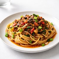 Szechuan Noodles with Spicy Veggie Sauce