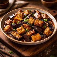 Szechuan Style Eggplant and Tofu in Chili Bean Sauce