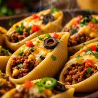 Taco Filled Pasta Shells
