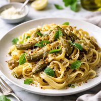 Tagliatelle with Spring Artichokes and Mint