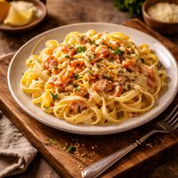 Tagliatelli with a Creamy Smoked Salmon Sauce