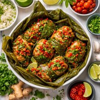 Taisi Moa Samoan Chicken Baked in Banana Leaves
