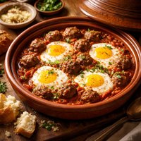 Tajine of Kefta with Eggs