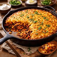 Tamale Pie with Cheddar Cornmeal Crust