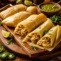 Tamales De Pollo Con Chile Verde Green Chile Chicken Tamales