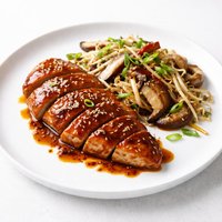 Tamarind Chicken with Bean Sprouts Mushrooms