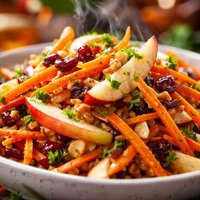 Tangy Carrot Apple Salad with Cider Vinaigrette