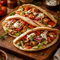 Tangy Italian Chicken Pitas