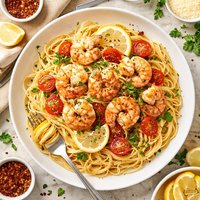 Tangy Shrimp Spaghetti