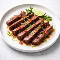 Tangy Sirloin Strips Marinated