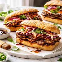 Tangy Sliced Pork Sandwiches