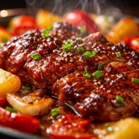 Tangy Sweet and Sour Pork Shoulder Steak Bake