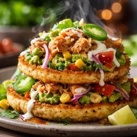 Taos Salmon Chalupas Salmon Corn Cakes