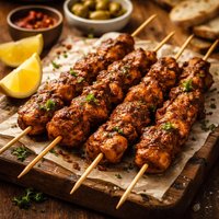 Tapas Spicy Pork Skewers Pinchos Morunos
