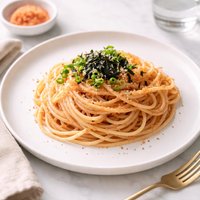 Tarako Spaghetti Salted Cod Fish Roe Pesto with Pasta