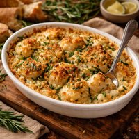 Tarragon Scallop Gratin