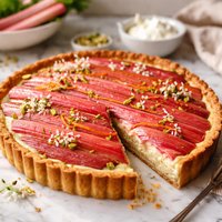 Tarten Riwbob Rhubarb Tart Welsh