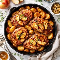 Tasty Apple Pork Chops Potatoes