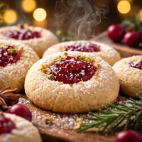 Tasty Holiday Thumbprint Cookies