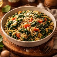 Tasty Spinach Orzo