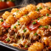 Tater Tot Pizza Casserole