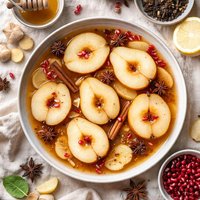 Tea Poached Asian Pears