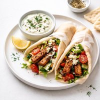 Tempeh Gyros and Tzatziki