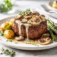 Tenderloin Deluxe with Mushroom Sauce