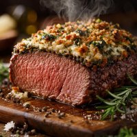 Tenderloin of Beef with Blue Cheese and Herb Crust