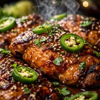 Tequila Honey Glazed Chicken with Jalapeno