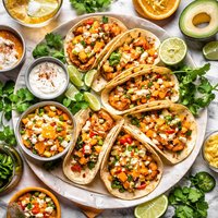 Tequila Lime Shrimp Tacos with Orange Jicama Salsa