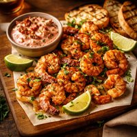Tequila Shrimp with Dried Tomato Mayo