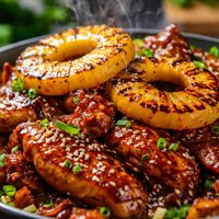 Teriyaki Chicken with Grilled Pineapple