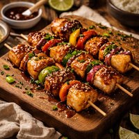 Teriyaki Fish Kabobs