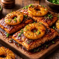 Teriyaki Pineapple Chicken or Salmon