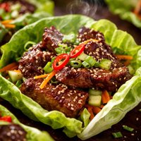 Teriyaki Steak Lettuce Wraps