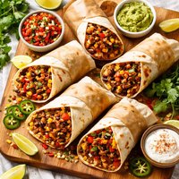 Tex Mex Beef and Chorizo Burritos