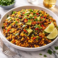 Tex Mex Black Beans Saffron Rice
