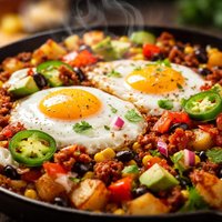 Tex Mex Breakfast Hash and Eggs
