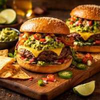 Tex Mex Burgers Guacamole