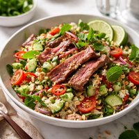 Thai Beef and Rice Salad with Mint