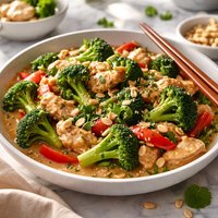 Thai Chicken and Broccoli with Peanut Sauce