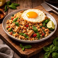 Thai Chicken Fried Rice with Basil Kao Pad Krapao