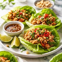 Thai Chicken Lettuce Cups