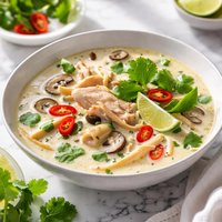 Thai Coconut Chicken Soup Tom Kha Gai