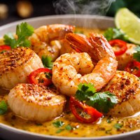 Thai Curried Shrimp and Scallops